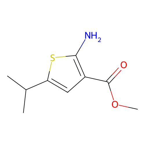 Methyl 2-amino-5-isopropylthiophene-3-carboxylate structure