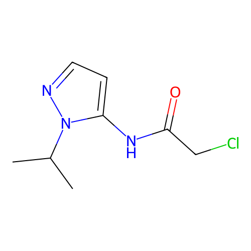 2-Chloro-N-(2-isopropyl-2H-pyrazol-3-yl)-acetamide structure