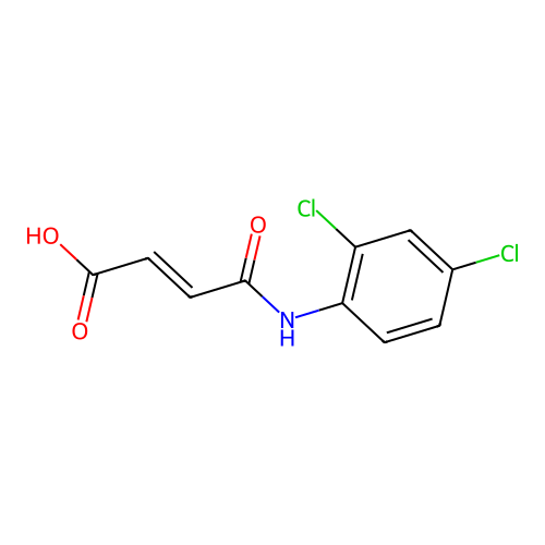 (2E)-4-[(2,4-dichlorophenyl)amino]-4-oxobut-2-enoic acid structure