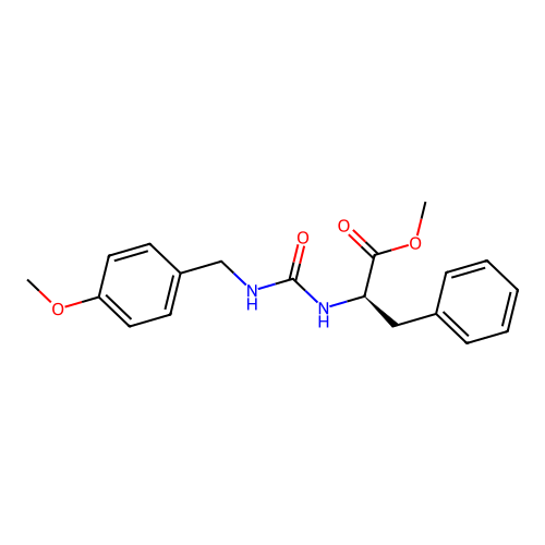 methyl N-[(4-methoxybenzyl)carbamoyl]-D-phenylalaninate structure