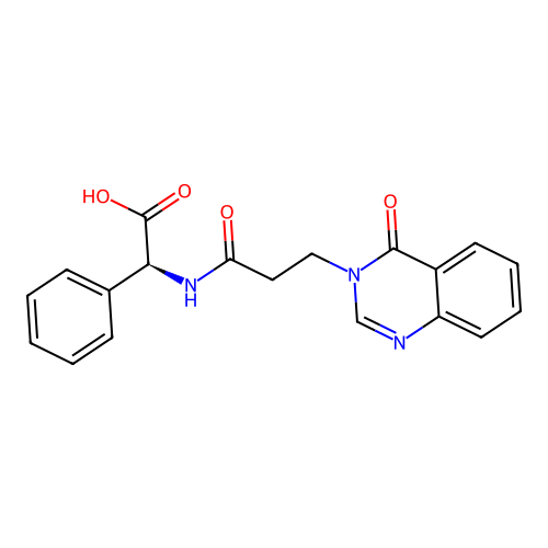 (S)-2-(3-(4-oxoquinazolin-3(4H)-yl)propanamido)-2-phenylacetic acid structure