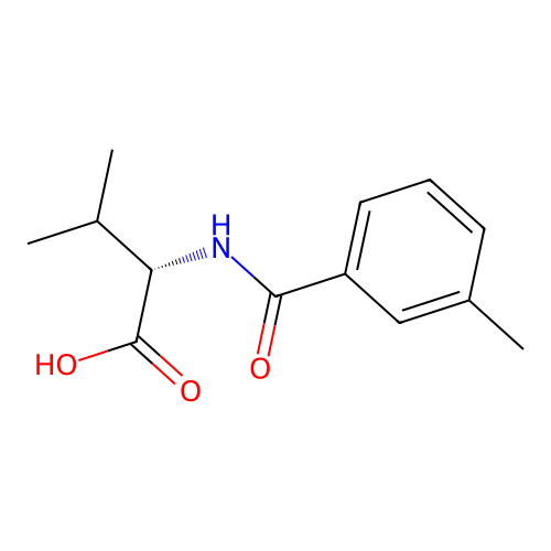 (2S)-3-methyl-2-[(3-methylphenyl)formamido]butanoic acid structure