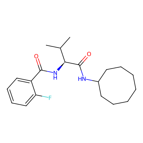 N-[(2S)-1-(cyclooctylamino)-3-methyl-1-oxobutan-2-yl]-2-fluorobenzamide structure