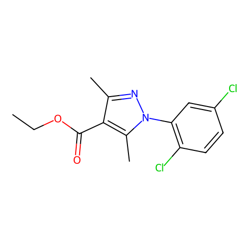 ethyl 1-(2,5-dichlorophenyl)-3,5-dimethyl-1H-pyrazole-4-carboxylate structure