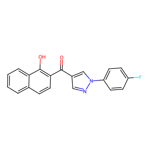 [1-(4-fluorophenyl)-1H-pyrazol-4-yl](1-hydroxy-2-naphthyl)methanone structure