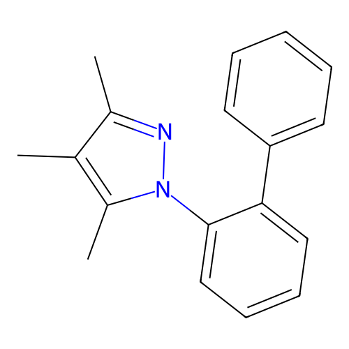 1-[1,1'-biphenyl]-2-yl-3,4,5-trimethyl-1H-pyrazole structure