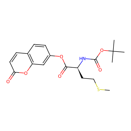 (S)-2-oxo-2H-chromen-7-yl 2-((tert-butoxycarbonyl)amino)-4-(methylthio)butanoate structure