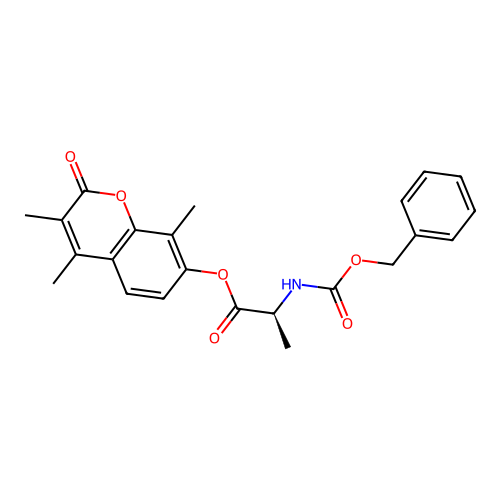 (S)-3,4,8-trimethyl-2-oxo-2H-chromen-7-yl 2-(((benzyloxy)carbonyl)amino)propanoate structure