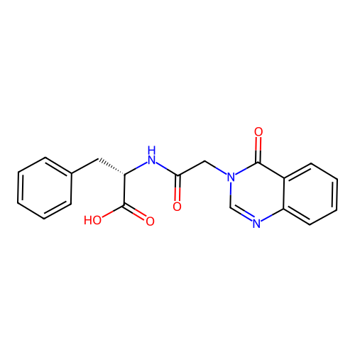 (S)-2-(2-(4-oxoquinazolin-3(4H)-yl)acetamido)-3-phenylpropanoic acid structure
