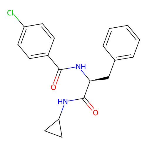 4-chloro-N-[(2S)-1-(cyclopropylamino)-1-oxo-3-phenylpropan-2-yl]benzamide structure