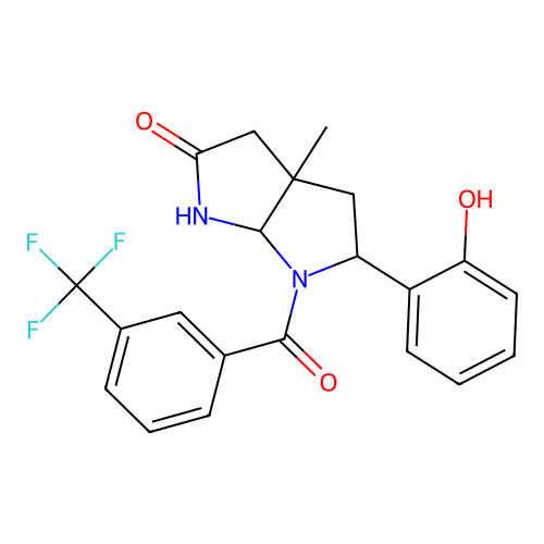 (3Ar)-2-(2-hydroxyphenyl)-3a-methyl-1-[3-(trifluoromethyl)benzoyl]-3,4,6,6a-tetrahydro-2H-pyrrolo[2,3-b]pyrrol-5-one structure
