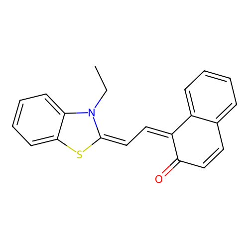 2(1H)-Naphthalenone, 1-[2-(3-ethyl-2(3H)-benzothiazolylidene)ethylidene]- structure