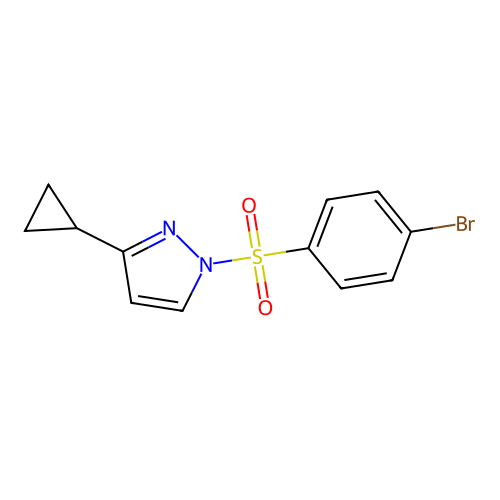 1-[(4-bromophenyl)sulfonyl]-3-cyclopropyl-1H-pyrazole structure
