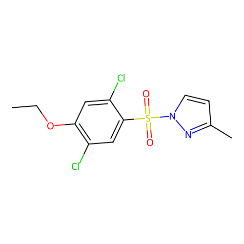 1-(2,5-Dichloro-4-ethoxyphenyl)sulfonyl-3-methylpyrazole structure