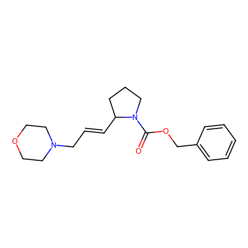 Benzyl 2-(3-morpholin-4-ylprop-1-enyl)pyrrolidine-1-carboxylate structure