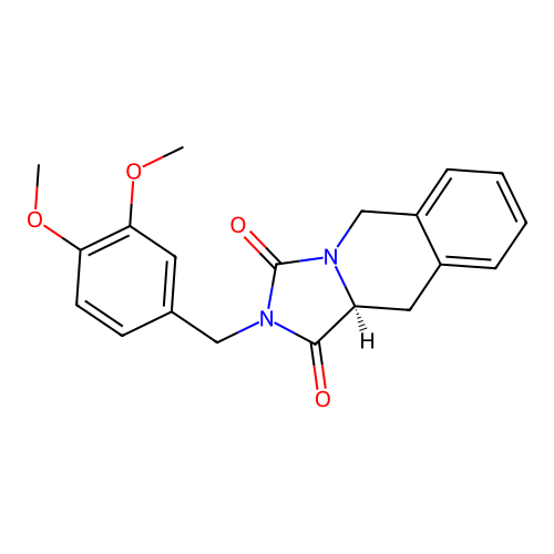(S)-2-(3,4-dimethoxybenzyl)-10,10a-dihydroimidazo[1,5-b]isoquinoline-1,3(2H,5H)-dione structure