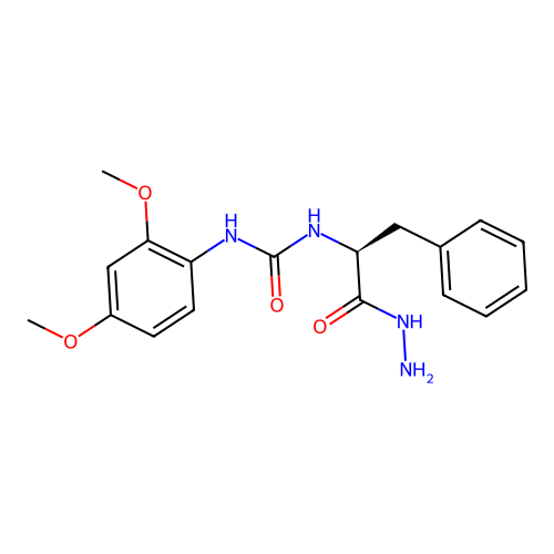 (S)-1-(2,4-dimethoxyphenyl)-3-(1-hydrazinyl-1-oxo-3-phenylpropan-2-yl)urea structure