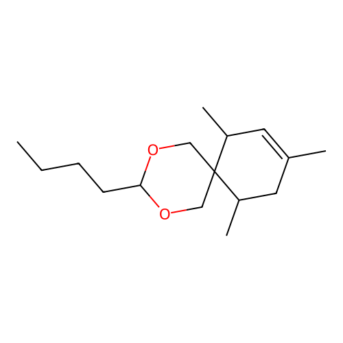 3-Butyl-7,9,11-trimethyl-2,4-dioxaspiro[5.5]undec-8-ene structure