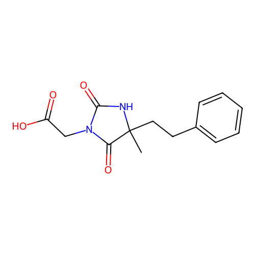 2-[4-Methyl-2,5-dioxo-4-(2-phenylethyl)imidazolidin-1-yl]acetic acid structure