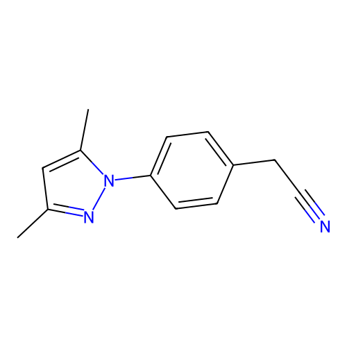 2-[4-(3,5-dimethyl-1H-pyrazol-1-yl)phenyl]acetonitrile structure