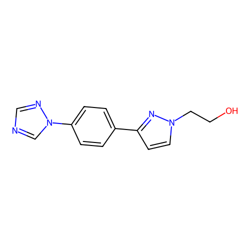 2-[3-[4-(1,2,4-Triazol-1-yl)phenyl]pyrazol-1-yl]ethanol structure