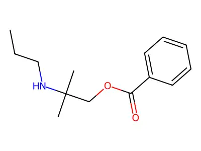 1-Propanol, 2-methyl-2-(propylamino)-, 1-benzoate, hydrochloride (1:1) structure
