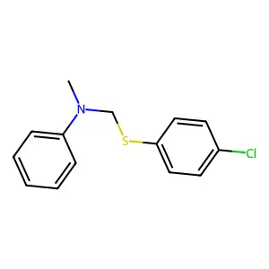Aniline, N-(((p-chlorophenyl)thio)methyl)-N-methyl- structure