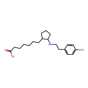 7-(2-(4-Hydroxyphenethylamino)cyclopentyl)heptanoic acid structure