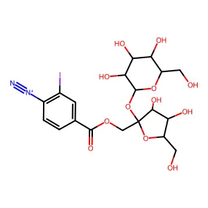 O-(4-diazo-3-iodobenzoyl)sucrose structure
