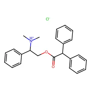 Acetic acid, diphenyl-, beta-(dimethylamino)phenethyl ester, hydrochloride structure