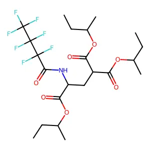 N-Heptafluorobutyryl isobutyl ester of gamma-carboxyglutamic acid structure