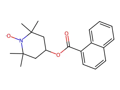 (1-Hydroxy-2,2,6,6-tetramethylpiperidin-4-yl) naphthalene-1-carboxylate structure