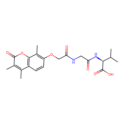 (S)-3-methyl-2-(2-(2-((3,4,8-trimethyl-2-oxo-2H-chromen-7-yl)oxy)acetamido)acetamido)butanoic acid structure