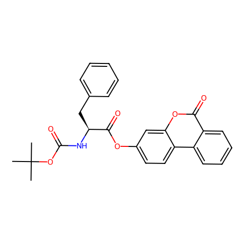 6-oxo-6H-benzo[c]chromen-3-yl N-(tert-butoxycarbonyl)-L-phenylalaninate structure