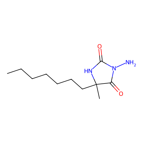 3-Amino-5-heptyl-5-methylimidazolidine-2,4-dione structure