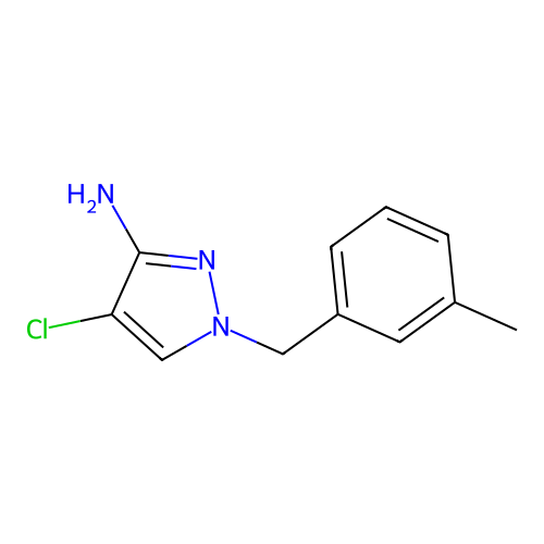 4-chloro-1-(3-methylbenzyl)-1H-pyrazol-3-amine structure