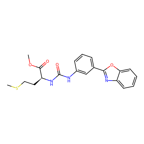 methyl N-{[3-(1,3-benzoxazol-2-yl)phenyl]carbamoyl}-L-methioninate structure