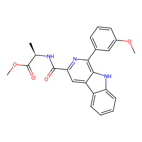 (R)-methyl 2-(1-(3-methoxyphenyl)-9H-pyrido[3,4-b]indole-3-carboxamido)propanoate structure
