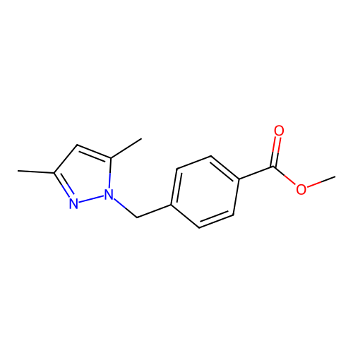 methyl 4-[(3,5-dimethyl-1H-pyrazol-1-yl)methyl]benzenecarboxylate structure