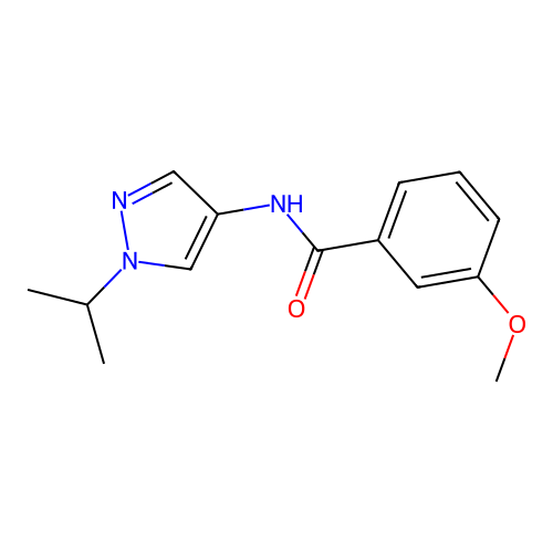 3-methoxy-N-[1-(propan-2-yl)-1H-pyrazol-4-yl]benzamide structure