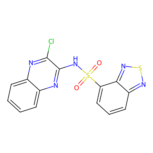 N-(3-chloroquinoxalin-2-yl)benzo[c][1,2,5]thiadiazole-4-sulfonamide structure