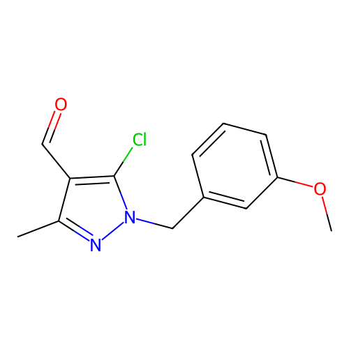 5-chloro-1-(3-methoxybenzyl)-3-methyl-1H-pyrazole-4-carbaldehyde structure