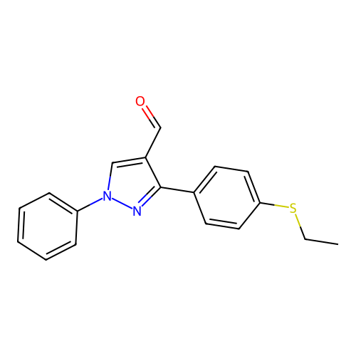 3-[4-(ethylthio)phenyl]-1-phenyl-1H-pyrazole-4-carbaldehyde structure