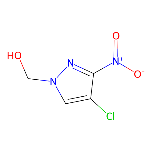 (4-chloro-3-nitro-1H-pyrazol-1-yl)methanol structure