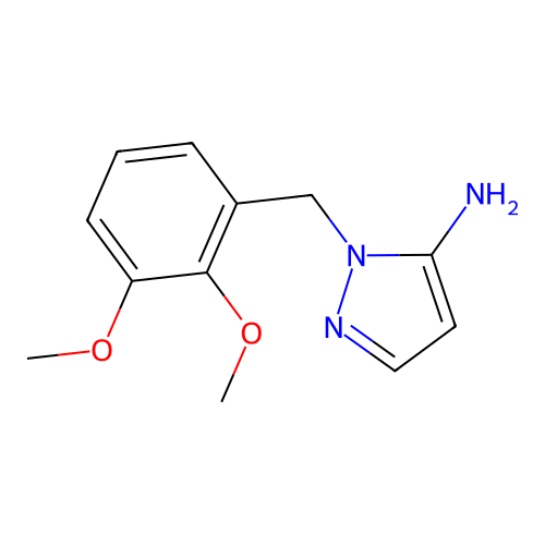 2-[(2,3-Dimethoxyphenyl)methyl]pyrazol-3-amine structure