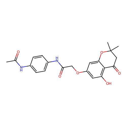 N-(4-acetamidophenyl)-2-((5-hydroxy-2,2-dimethyl-4-oxochroman-7-yl)oxy)acetamide structure