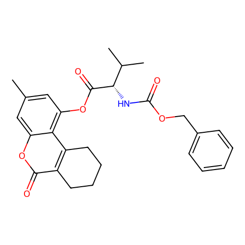 (S)-3-methyl-6-oxo-7,8,9,10-tetrahydro-6H-benzo[c]chromen-1-yl 2-(((benzyloxy)carbonyl)amino)-3-methylbutanoate structure