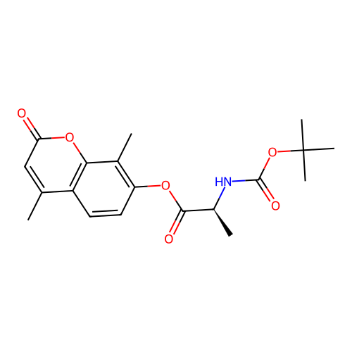 (S)-4,8-dimethyl-2-oxo-2H-chromen-7-yl 2-((tert-butoxycarbonyl)amino)propanoate structure