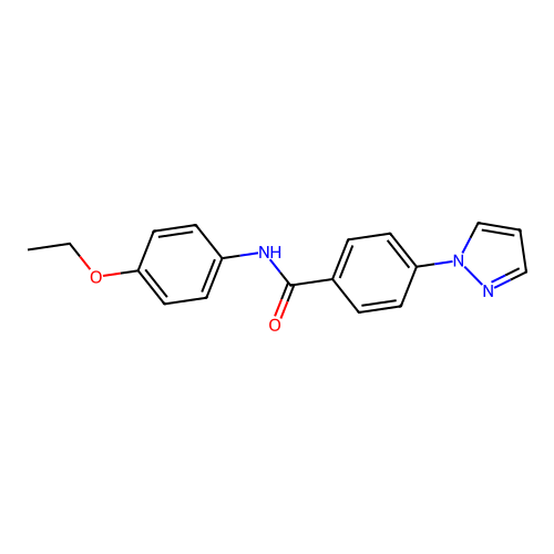 N-(4-ethoxyphenyl)-4-pyrazol-1-ylbenzamide structure