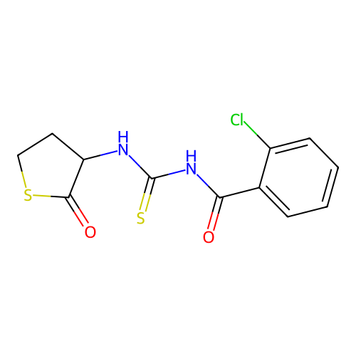 2-chloro-N-[(2-oxothiolan-3-yl)carbamothioyl]benzamide structure